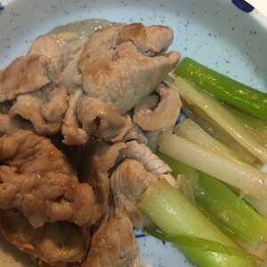 豚肉と長ねぎの塩コショウ焼き